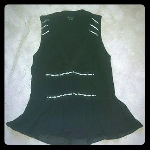 Rhinestone silk theory top
